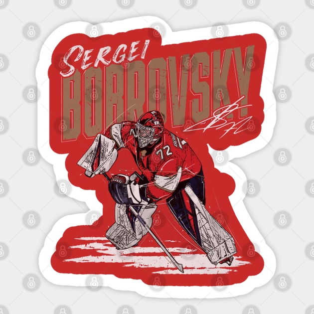 Sergei Bobrovsky Florida Chisel Sticker by ClarityMacaws